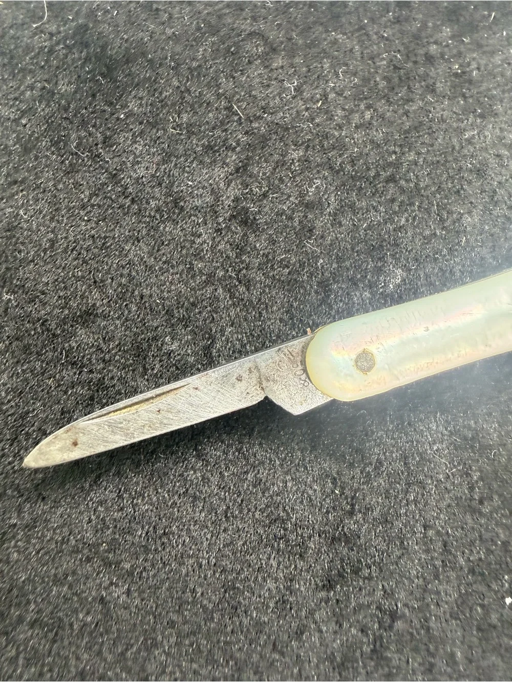 Vintage Germany Mother of Pearl Folding Pen Knife Pocket Knife